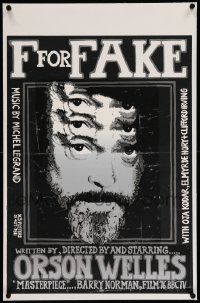 6t317 F FOR FAKE linen English double crown '76 Orson Welles' Verites et mensonges, different image!