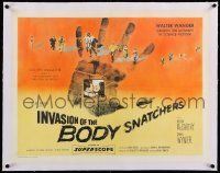 6t035 INVASION OF THE BODY SNATCHERS linen style A 1/2sh '56 ultimate classic in science-fiction!