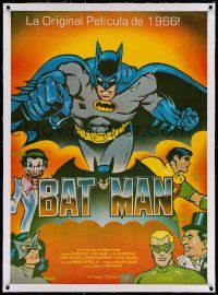 6t210 BATMAN linen South American R89 DC Comics, Diaz art of Adam West & Burt Ward with villains!