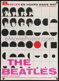 6w071 HARD DAY'S NIGHT Danish '64 best Vedoe art of The Beatles in their 1st film, incredibly rare!