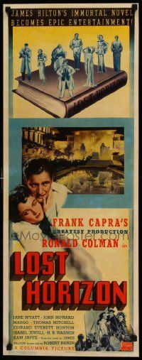 6w025 LOST HORIZON insert '37 Frank Capra's greatest production starring Ronald Colman, very rare!