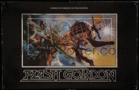 6w149 FLASH GORDON foil 25x38 special poster '80 best different artwork by Philip Castle!
