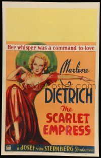 6w047 SCARLET EMPRESS WC '34 Josef von Sternberg, Marlene Dietrich's whisper was a command to love!