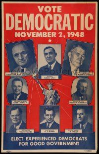 6w031 VOTE DEMOCRATIC WC '48 Elect Harry Truman & experienced Democrats for good government!