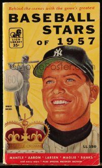 6x064 BASEBALL STARS OF 1957 paperback book '57 great cover art of Mickey Mantle by Robert Engle!