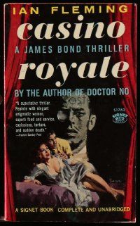 6x067 CASINO ROYALE paperback book '60 the thrilling James Bond 007 novel by Ian Fleming!