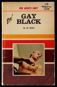 6x071 ED WOOD paperback book '70 his trashy novel Gay Black, for adults only!