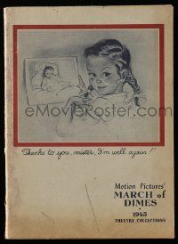 6x308 MOTION PICTURES' MARCH OF DIMES 1945 THEATRE COLLECTIONS book '45 Lucile Patterson Marsh art!