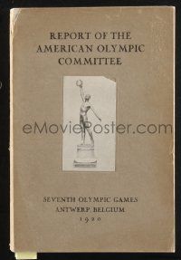 6x322 REPORT OF THE AMERICAN OLYMPIC COMMITTEE signed softcover book '20 by Weaver to Fairbanks Jr!