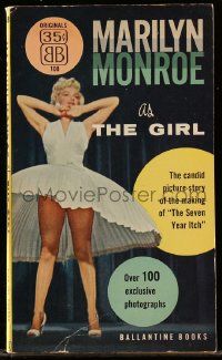 6x082 SEVEN YEAR ITCH paperback book '55 100 photos of Marilyn Monroe, making of the movie, rare!