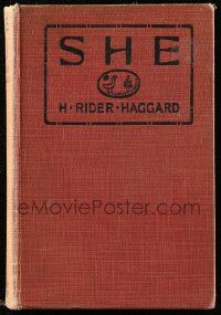 6x181 SHE hardcover book '26 H. Rider Haggard novel with scenes from the Betty Blythe movie!