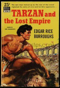 6x088 TARZAN & THE LOST EMPIRE paperback book '74 the Edgar Rice Burroughs story, cool cover art!