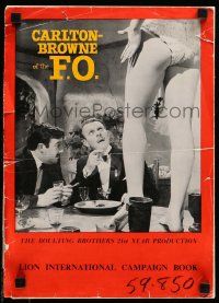6x364 CARLTON-BROWNE OF THE F.O. English pressbook '59 Peter Sellers, Terry-Thomas, comic strip!