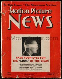 6x057 MOTION PICTURE NEWS exhibitor magazine June 7, 1930 contains Universal 1930-31 campaign book!