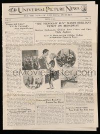 6x053 UNIVERSAL PICTURE NEWS studio magazine May 1926 Fay Wray, Hoot Gibson, Mary Philbin & more!