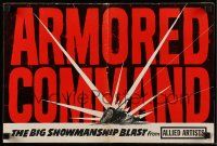 6x410 ARMORED COMMAND pressbook '61 Burt Reynolds' first movie, great images of World War II tanks!