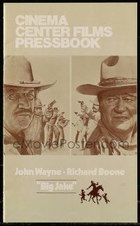 6x443 BIG JAKE pressbook '71 great images of cowboys John Wayne & Richard Boone!