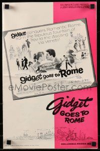 6x581 GIDGET GOES TO ROME pressbook '63 James Darren & Cindy Carol over Italy's Colisseum!