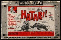 6x610 HATARI pressbook '62 John Wayne, Elsa Martinelli, Hardy Kruger, Howard Hawks, Africa!