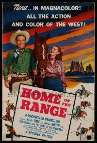 6x622 HOME ON THE RANGE pressbook '46 Monte Hale, Lorna Gray, Bob Nolan & the Sons of the Pioneers