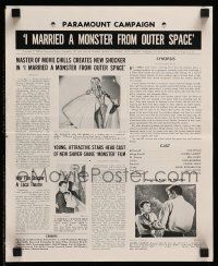 6x641 I MARRIED A MONSTER FROM OUTER SPACE pressbook '58 filled with great images with the alien!