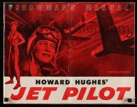 6x655 JET PILOT pressbook '57 John Wayne flies with the Screaming Eagles, Janet Leigh, Hughes