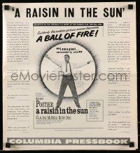 6x803 RAISIN IN THE SUN pressbook '61 Sidney Poitier, from Lorraine Hansberry's prize-winning novel!