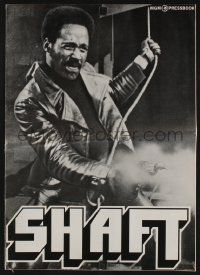 6x850 SHAFT pressbook '71 classic image of Richard Roundtree firing his gun!