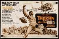 6x907 TARZAN & THE VALLEY OF GOLD pressbook '66 art of Henry throwing grenade at helicopter!
