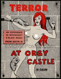 6x919 TERROR AT ORGY CASTLE pressbook '71 excruciating pleasure, witchcraft, black magic & sex!