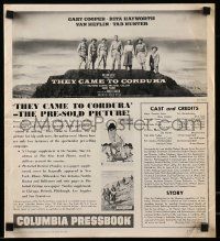 6x923 THEY CAME TO CORDURA pressbook '59 Gary Cooper, Rita Hayworth, Tab Hunter, Van Heflin
