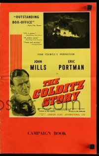 6x367 COLDITZ STORY English pressbook '56 John Mills, Eric Portman, escape from escape-proof castle