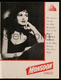 6x377 MONSOON English pressbook '52 beautiful Ursula Thiess in the most daring picture ever filmed!