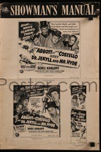6x392 ABBOTT & COSTELLO MEET DR. JEKYLL & MR. HYDE pressbook '53 Bud & Lou, Boris Karloff!