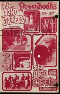 6x393 ACID EATERS pressbook '67 the sexploitation film of anti-social significance, wild images!