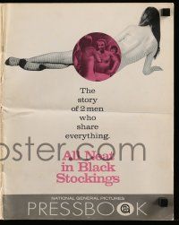 6x397 ALL NEAT IN BLACK STOCKINGS pressbook '69 Susan George, discover the new excitement of sharing