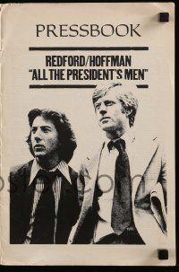6x398 ALL THE PRESIDENT'S MEN pressbook '76 Dustin Hoffman & Robert Redford as Woodward & Bernstein