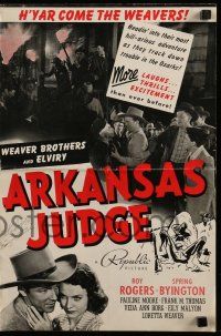 6x409 ARKANSAS JUDGE pressbook '41 Weaver Bros & Elviry, Roy Rogers, Spring Byington, Pauline Moore