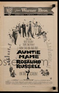 6x415 AUNTIE MAME pressbook '58 classic Rosalind Russell family comedy from play & novel!
