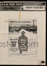 6x418 BAD DAY AT BLACK ROCK pressbook '55 Spencer Tracy tries to find out what happened to Kamoko!