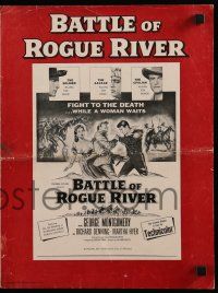 6x427 BATTLE OF ROGUE RIVER pressbook '54 Martha Hyer between George Montgomery, William Castle