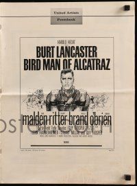 6x448 BIRDMAN OF ALCATRAZ pressbook '62 Burt Lancaster in John Frankenheimer's prison classic!