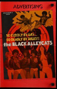 6x449 BLACK ALLEYCATS pressbook '73 bad black chicks so cuddly by day, so deadly by night!