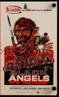 6x450 BLACK ANGELS pressbook '70 God forgives, but these crazed bikers don't, cool motorcycle art!