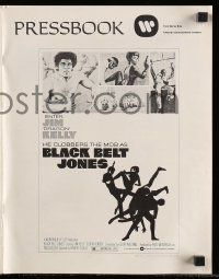 6x451 BLACK BELT JONES pressbook '74 Jim Dragon Kelly vs The Mob, cool 3-page kung fu comic strip!