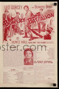 6x465 BOWERY BATTALION pressbook '51 Leo Gorcey, Huntz Hall & The Bowery Boys in the U.S. Army!
