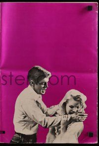 6x478 CARPETBAGGERS pressbook '64 great close up of Carroll Baker biting George Peppard's hand!