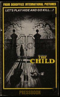6x483 CHILD pressbook '77 creepy horror artwork, let's play hide and go kill...!