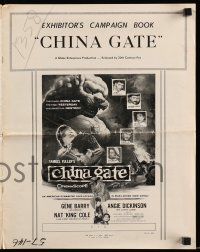 6x484 CHINA GATE pressbook '57 Samuel Fuller, Angie Dickinson, Gene Barry, Nat King Cole!