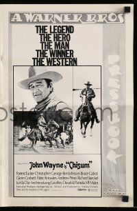 6x485 CHISUM pressbook '70 BIG John Wayne, the legend, the hero, the man, the winner, the western!